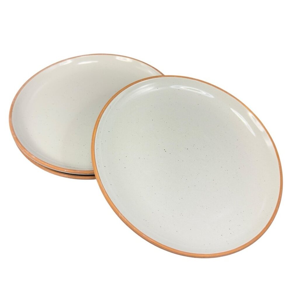 Mora‎ Ceramics Hit Pause Claymens Ceramic Dish Plate Set 3 Plates Dishes 8inch